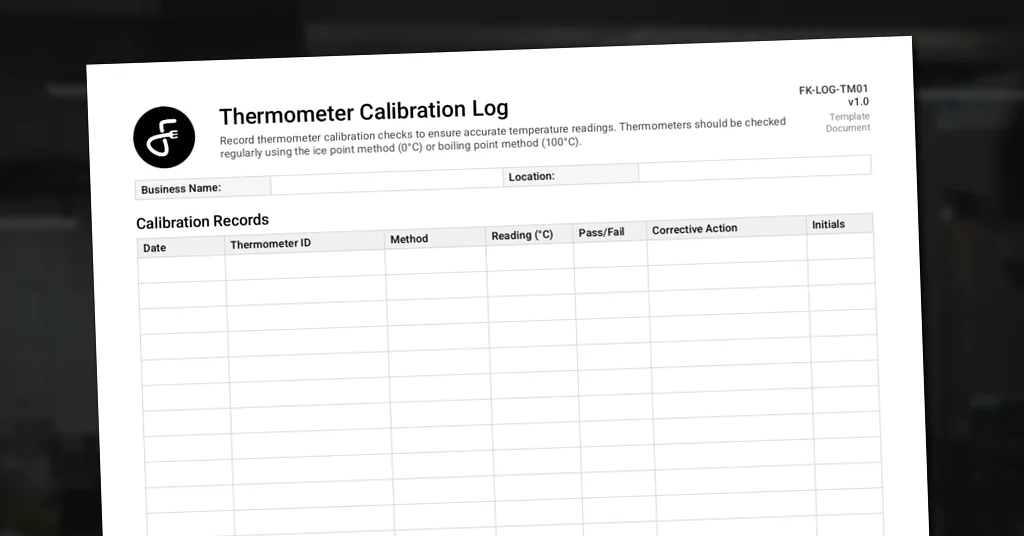 Preview of Thermometer Calibration Log