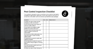 pest control inspection checklist